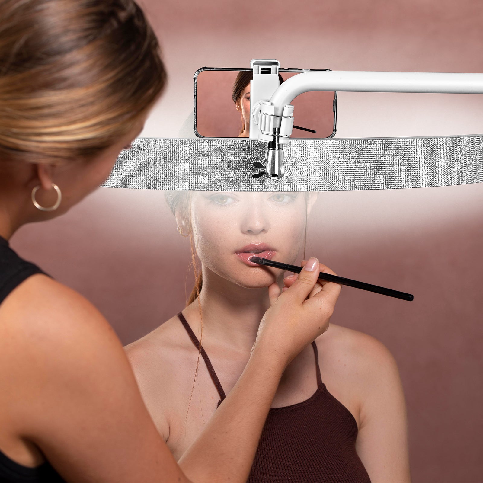 Lámpara Profesional Media Luna Multiángulo 28” Diseño Diamante – Luz Estética de Alta Precisión | RJ Moon Pro X