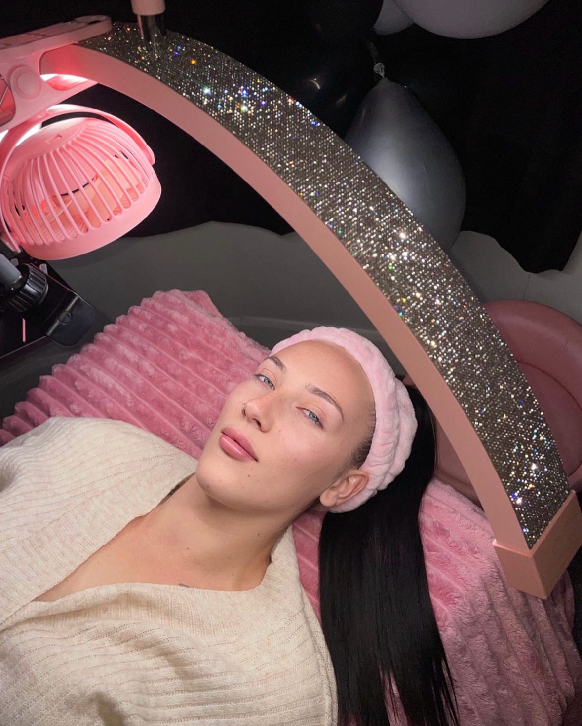 Lámpara Estética Media Luna Diamante 28” – Luz LED Profesional | RJ Moon Pro