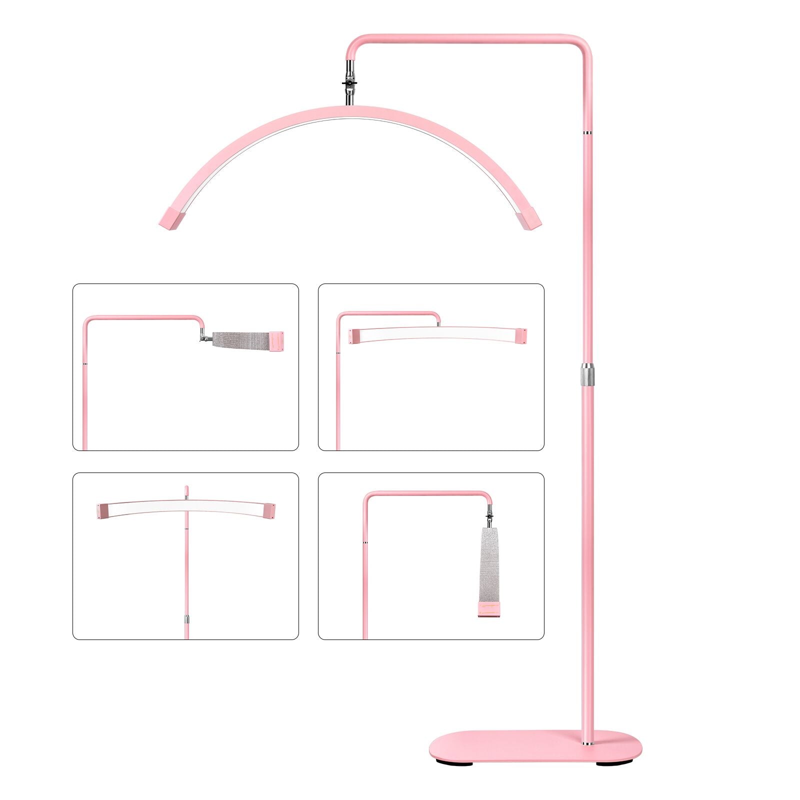 Lámpara Profesional Media Luna Multiángulo 28” Diseño Diamante – Luz Estética de Alta Precisión | RJ Moon Pro X